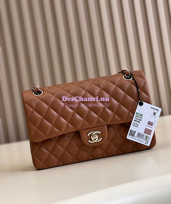 Replica Chanel Medium Classic Double Flap CF Bag Quilted Lambskin Ligh