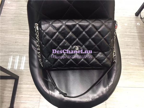 Replica Chanel Metallic Crackled Big Bang Flap bag a91976 black