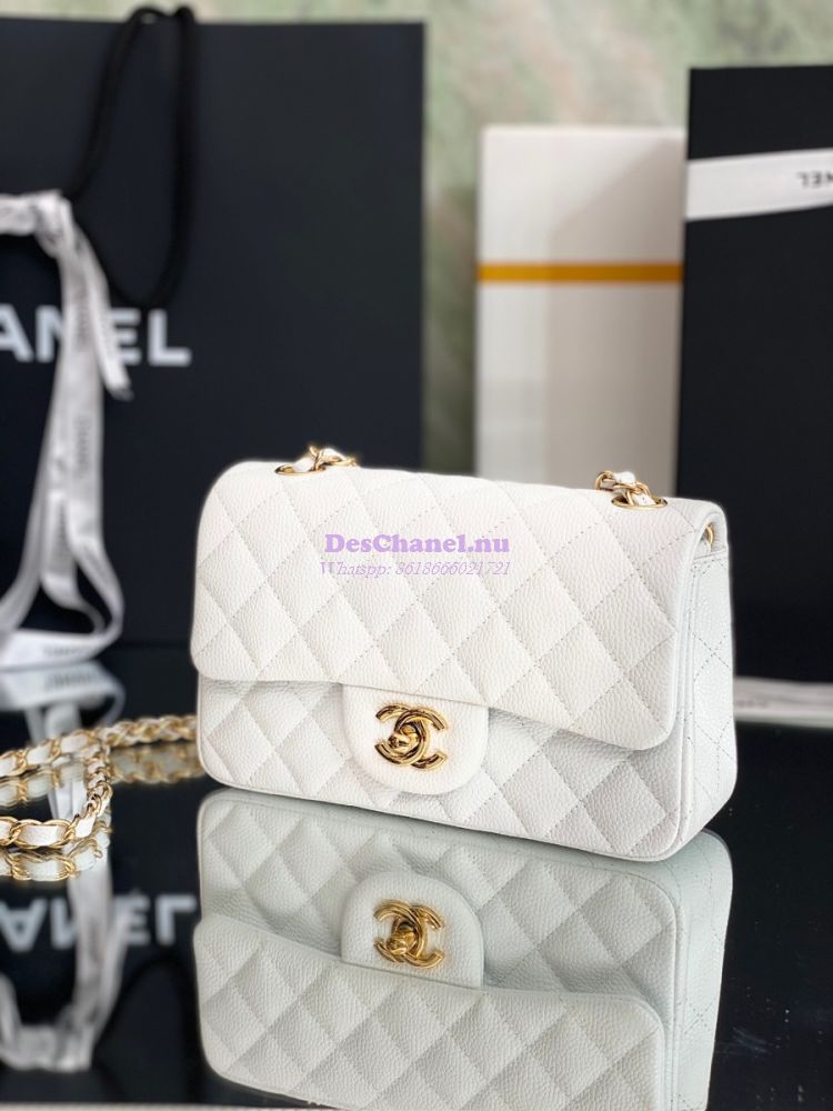 Replica Chanel Quilted Mini Classic Flap Bag Caviar without Edge Stitc