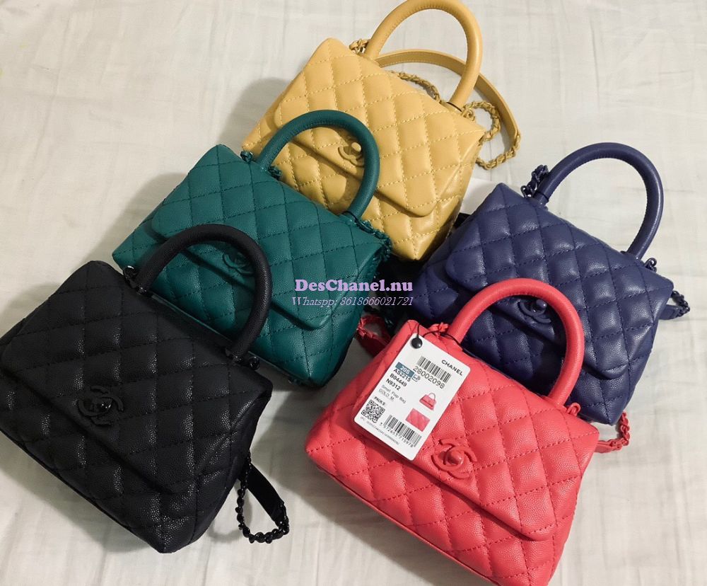 Replica Chanel Mini All Color Coco Handle Ultra Matte Bag in Grained C