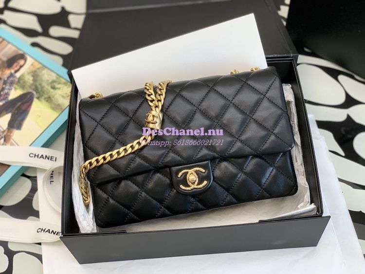 Replica Chanel Flap Bag Lambskin AS3609 Black