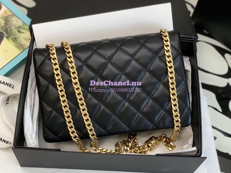 Replica Chanel Flap Bag Lambskin AS3609 Black
