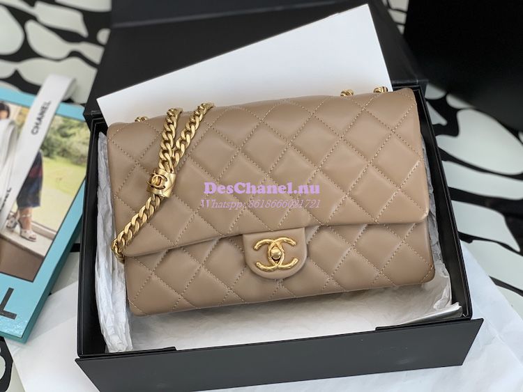 Replica Chanel Flap Bag Lambskin AS3609 Beige