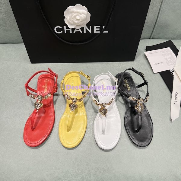 Replica Chanel 23SS Lambskin Sandals G39674