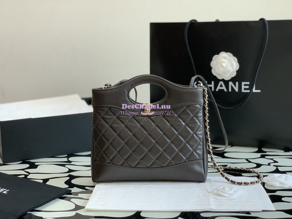 Replica Chanel 31 Mini Shopping Bag Shiny Crumpled Calfskin & Gold-Ton