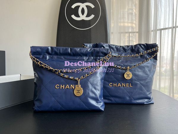 Replica Chanel 22 Handbag Shiny Metallic Calfskin AS3260 AS3261 Pink