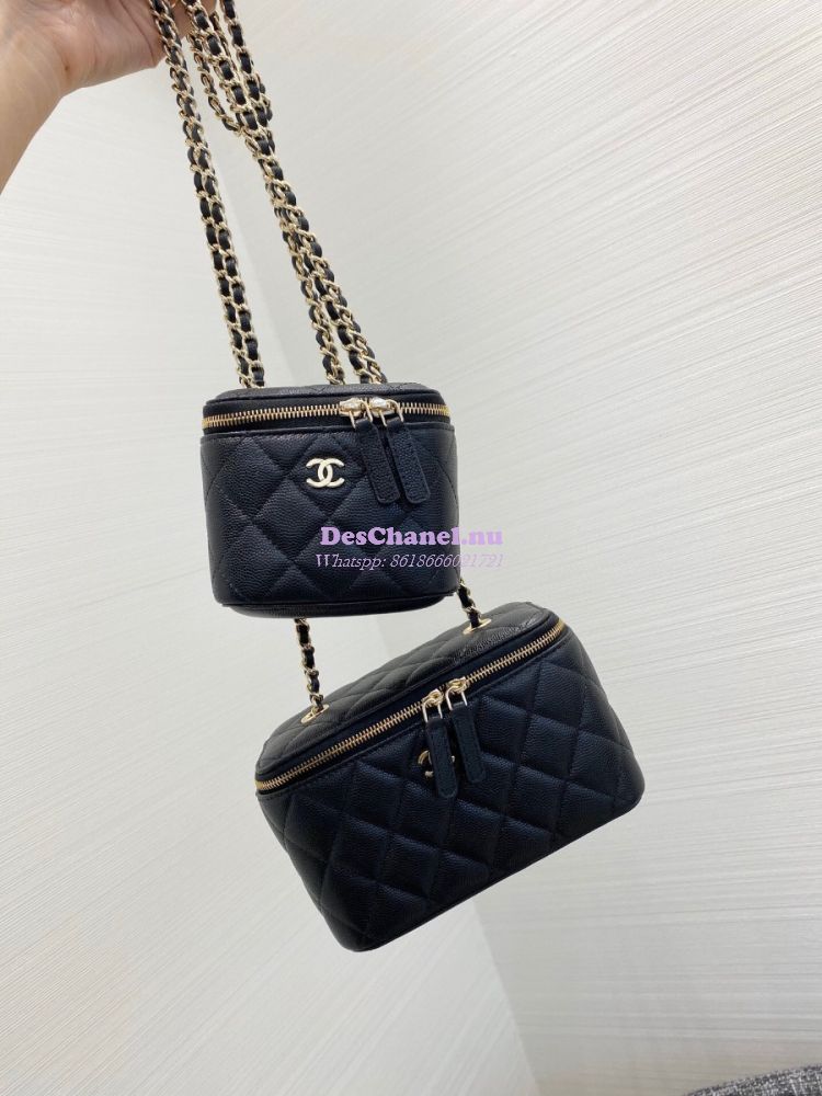 Replica Chanel Small Vanity With Classic Chain in Grained Calfskin AP1