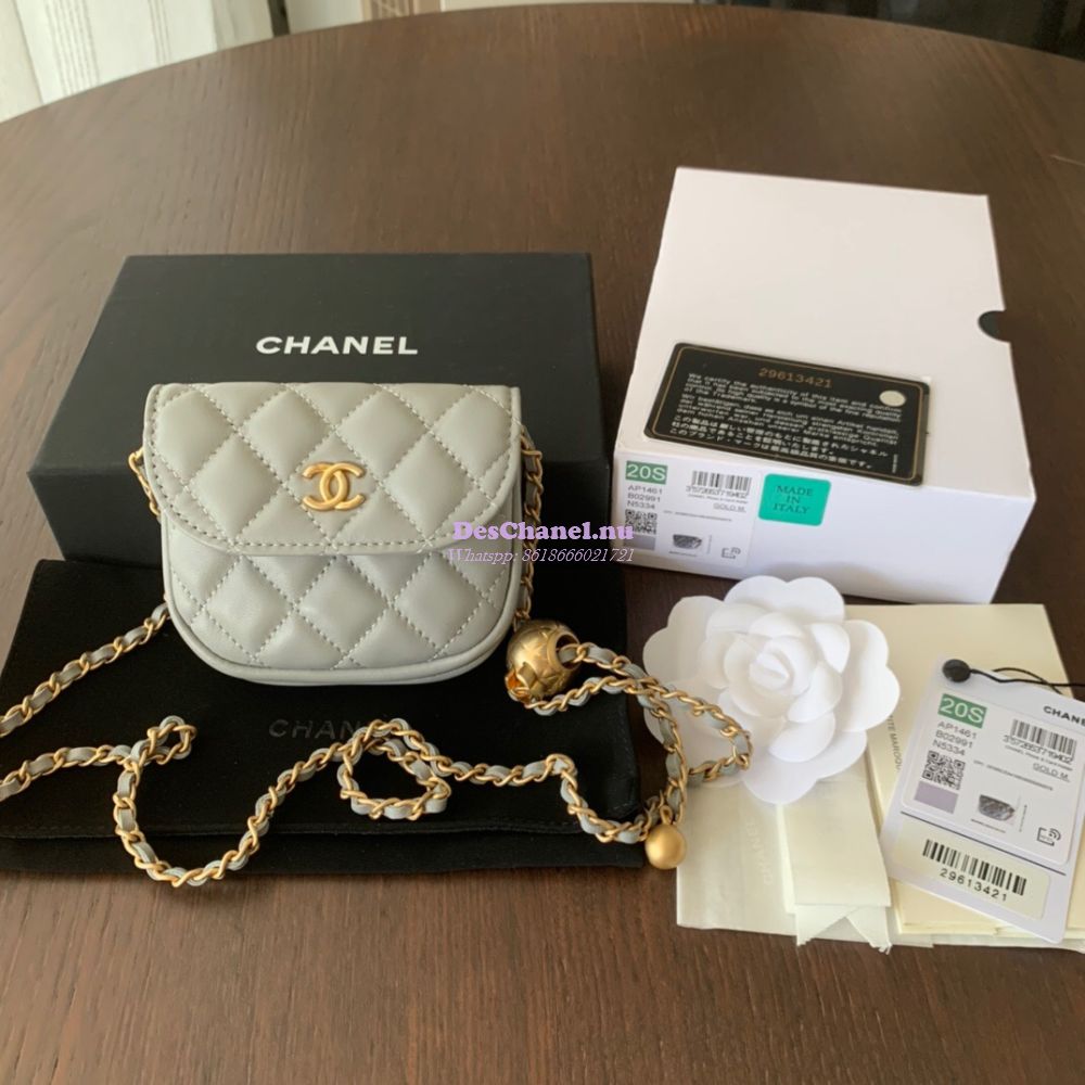 Replica Chanel 19 Flap Coin Purse With Chain AP1787 in Pink Denim