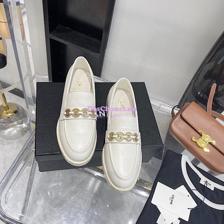 Replica Chanel Calfkin Loafers G37932 Ivory