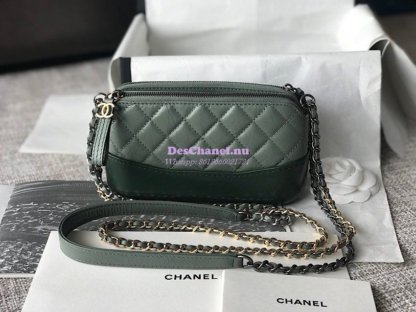 Replica Chanel Gabrielle Clutch With Chain A94505 Matcha Green