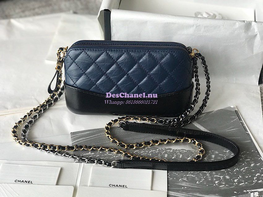 Replica Chanel Gabrielle Clutch With Chain A94505 Blue