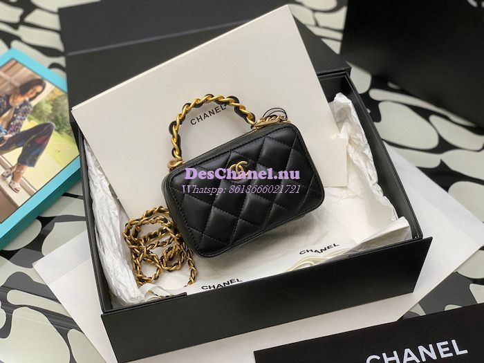 Replica Chanel 22A Limited Edition Lambskin Vanity Chain Bag AP2874 Bl