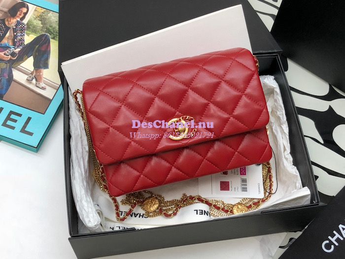 Replica Chanel Mini Flap Bag in Lambskin AS3378 Dark Red
