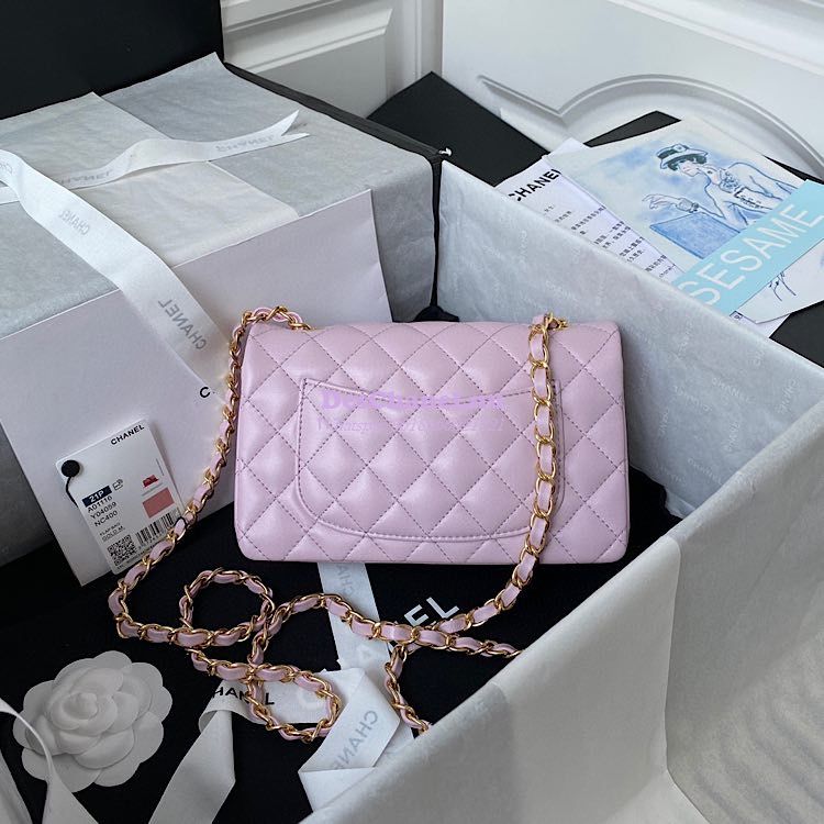 chanel mini flap bag light pink