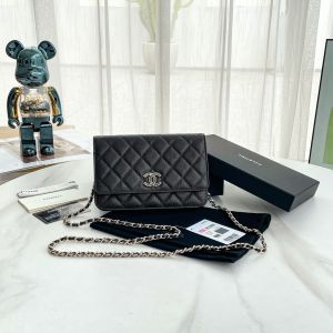 Replica Chanel Wallet On Chain WOC with Strass and Gold hardware AP339