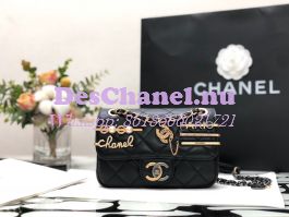 Replica Chanel 22K Symbolic Mini Flap Bag Lambskin AS2978 Black